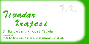 tivadar krajcsi business card